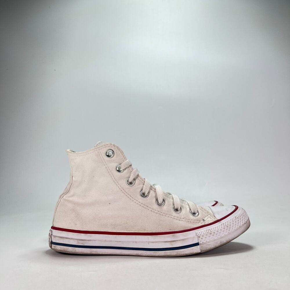 Converse Chuck Taylor All Star Optical White High Top Sneakers W7650 Womens Sz 8